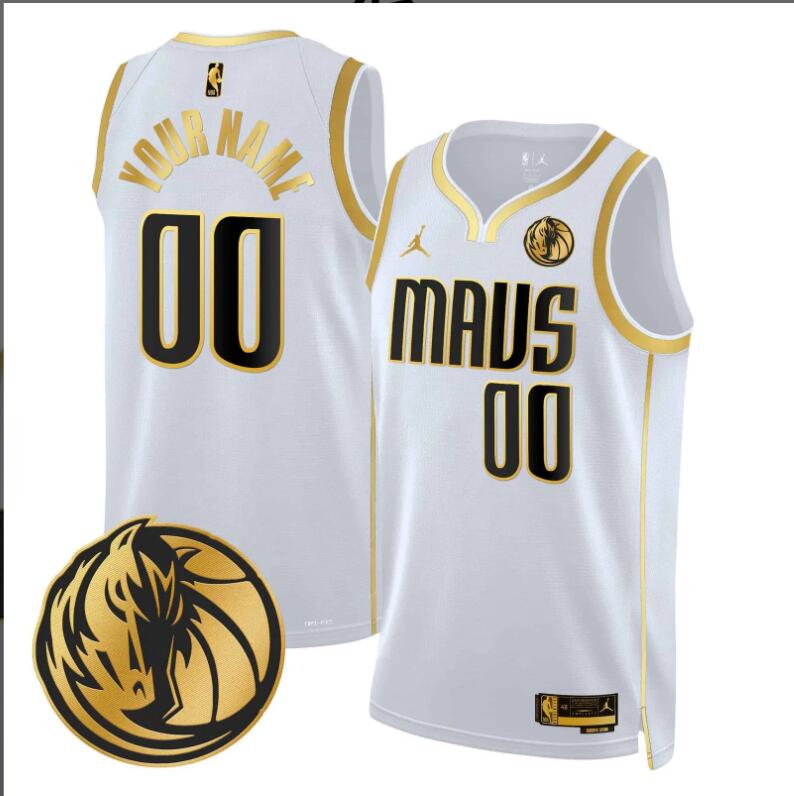 Men Dallas Mavericks Swingman Custom white 2024 NBA Jersey